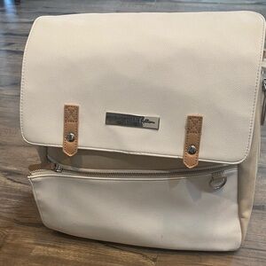 Cream and Tan baby Backpack